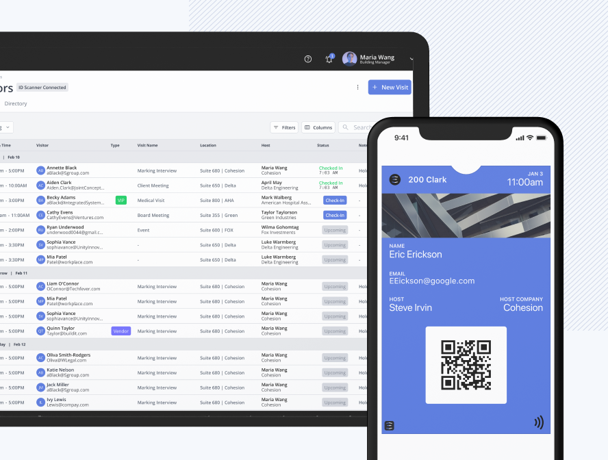 Visitor check-in flow