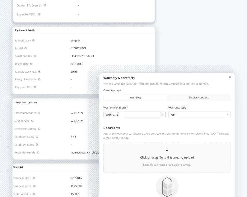 Asset registry dashboard