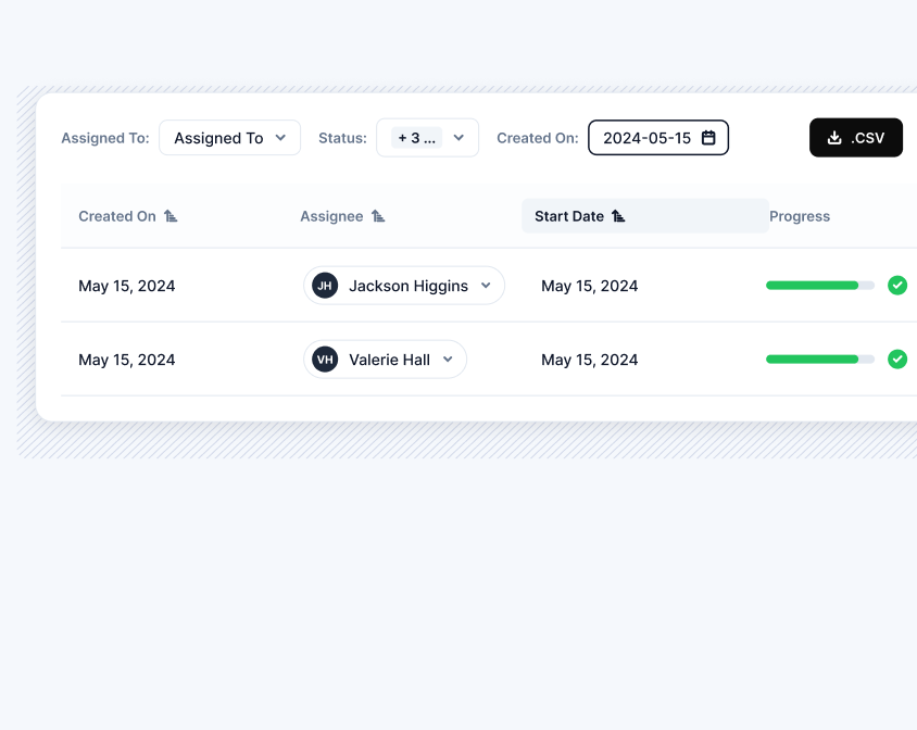 Inspection history across a portfolio