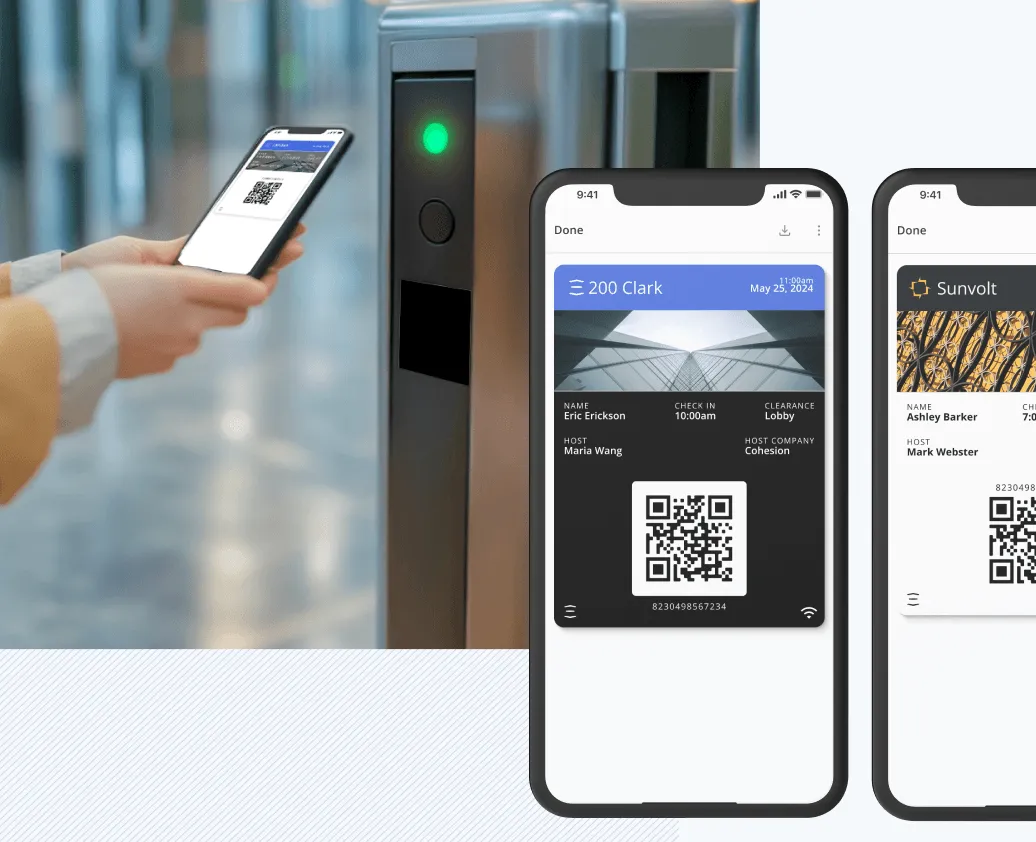QR code visitor check-in