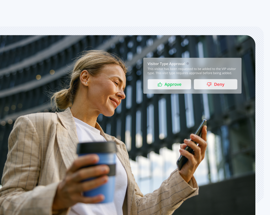 Visit type approval configuration