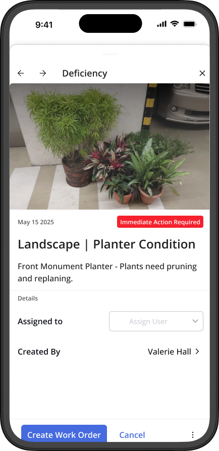 Cohesion app: elevator call, inspections, reservations, and visitor pass screens