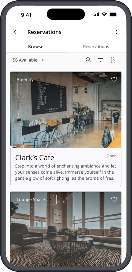 Cohesion app: air quality, events, inspections, and work order screens