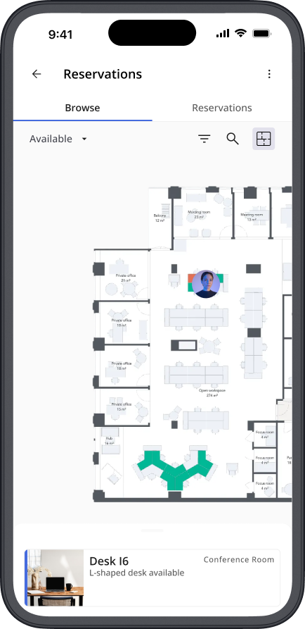 Cohesion app: temperature controls, events, reservations, and mobile keycard screens